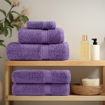 Asciugamani da Bagno SOLUND 2 pz Viola 70x140 cm 600 g/m²