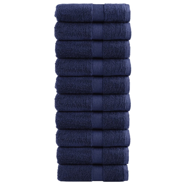 Asciugamani Ospiti SOLUND 10 pz Blu Navy 30x50 cm 600gsm