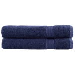 Asciugamani per Sauna SOLUND 2 pz Blu Navy 80x200cm 600gsm