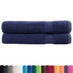 Asciugamani per Sauna SOLUND 2 pz Blu Navy 80x200cm 600gsm