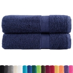 Asciugamani per Sauna SOLUND 2pz Blu Navy 50x100 cm 600gsm