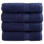 Asciugamani per Sauna SOLUND 2pz Blu Navy 50x100 cm 600gsm