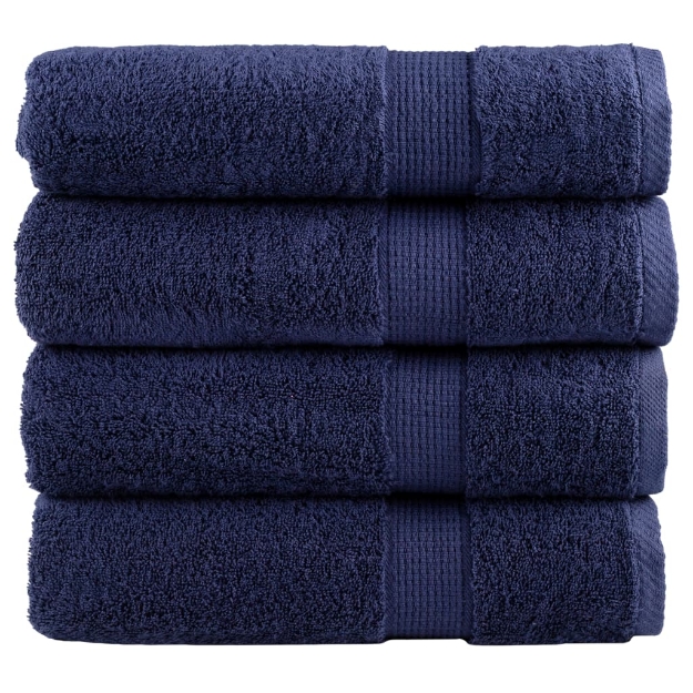 Asciugamani per Sauna SOLUND 2pz Blu Navy 50x100 cm 600gsm