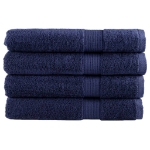 Asciugamani per Sauna SOLUND 4 pz Blu Navy 80x200cm 600gsm