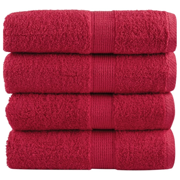 Salviette Premium SOLUND 4 pz Rosse 30x30 cm 600 g/m²