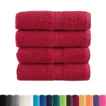 Salviette Premium SOLUND 4 pz Rosse 30x30 cm 600 g/m²