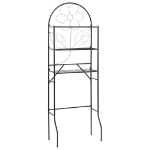 Scaffale da Bagno Nero 60x33x174 cm