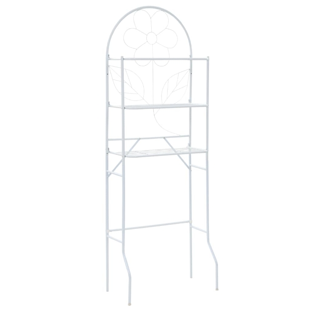 Scaffale da Bagno Bianco 60x33x174 cm