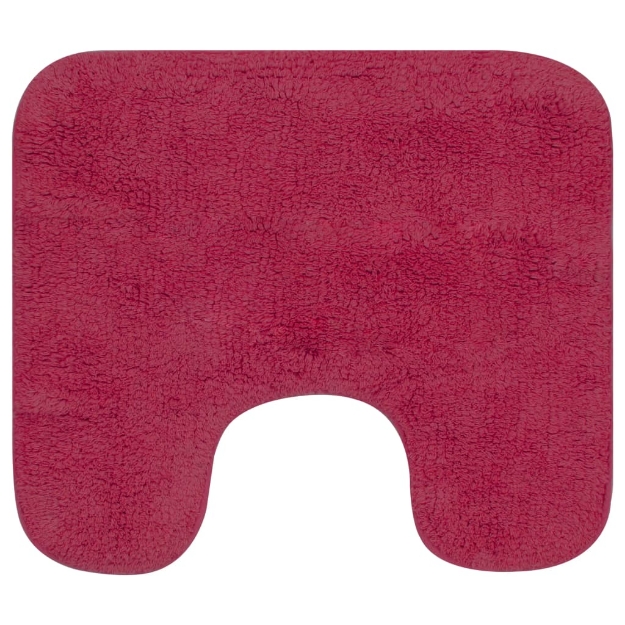 Set Tappetini per Bagno 3 pz in Tessuto Fucsia