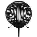 Esschert Design Braciere a Sfera in Acciaio al Carbonio Nero FF400