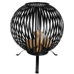 Esschert Design Braciere a Sfera in Acciaio al Carbonio Nero FF400