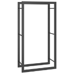 Portalegna Nero Opaco 50x28x94 cm Acciaio