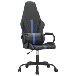 Sedia da Gaming Nera e Blu in Similpelle