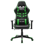 Sedia da Gaming Nera e Verde  in Similpelle