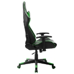 Sedia da Gaming Nera e Verde  in Similpelle