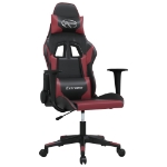 Sedia Gaming Nero e Rosso Vino in Similpelle