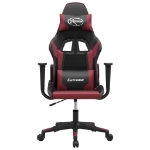 Sedia Gaming Nero e Rosso Vino in Similpelle