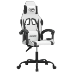 Sedia da Gaming Bianco e Nero in Similpelle