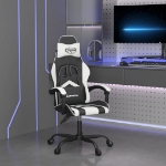 Sedia da Gaming Nero e Bianco in Similpelle