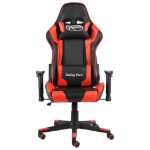 Sedia da Gaming Girevole Rossa in PVC