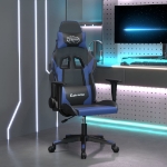 Sedia da Gaming Nera e Blu in Similpelle