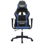 Sedia da Gaming Nera e Blu in Similpelle