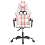 Sedia da Gaming Bianco e Rosa in Similpelle