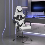 Sedia da Gaming Bianco e Nero in Similpelle