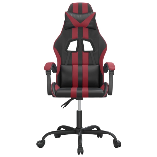 Sedia Gaming Nero e Rosso Vino in Similpelle