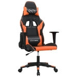 Sedia da Gaming Nero e Arancione in Similpelle