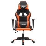 Sedia da Gaming Nero e Arancione in Similpelle