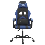 Sedia da Gaming Nera e Blu in Similpelle