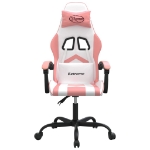 Sedia da Gaming Bianco e Rosa in Similpelle