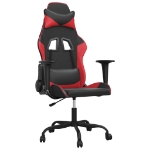 Sedia da Gaming Massaggiante Rosso e Nero in Similpelle