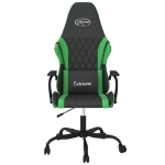 Sedia da Gaming Nera e Verde in Similpelle