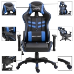 Sedia da Gaming Blu in Similpelle