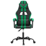 Sedia da Gaming Nera e Verde in Similpelle