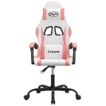 Sedia da Gaming Bianco e Rosa in Similpelle