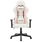 Sedia da Gaming Bianca e Rosa in Similpelle