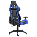 Sedia da Gaming Girevole Blu in PVC