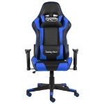 Sedia da Gaming Girevole Blu in PVC