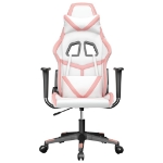 Sedia da Gaming Bianco e Rosa in Similpelle