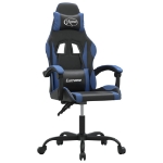 Sedia da Gaming Nera e Blu in Similpelle