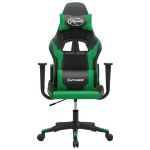 Sedia da Gaming Nera e Verde in Similpelle