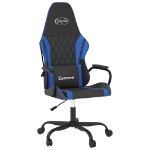 Sedia da Gaming Massaggiante Nero e Blu in Similpelle