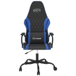 Sedia da Gaming Massaggiante Nero e Blu in Similpelle