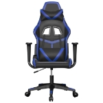 Sedia da Gaming Nera e Blu in Similpelle