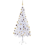 Albero di Natale Preilluminato con Palline 180 cm 620 Rami