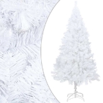 Albero di Natale Preilluminato con Palline Bianco 120 cm PVC