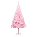 Albero di Natale Preilluminato con Palline Rosa 240 cm PVC